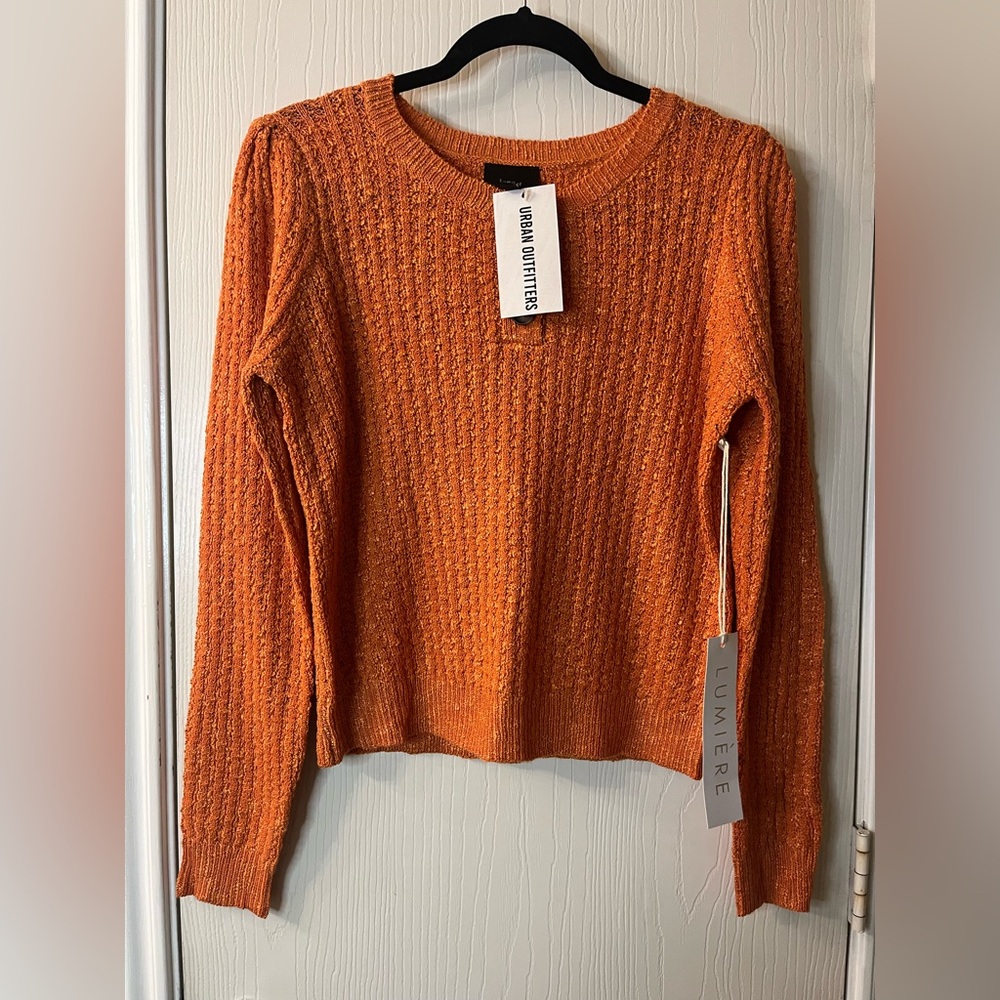 🛍️NWT Urban Outfitters Lumiere Women's Large Orange Sweater